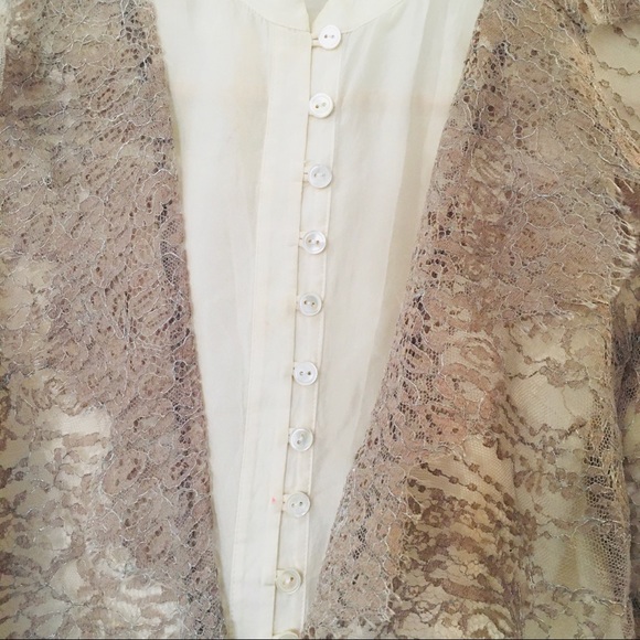Cynthia Vincent Cream Blouse - Picture 6 of 6
